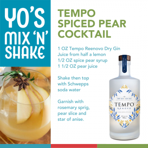 Tempo Spiced Pear Cocktail